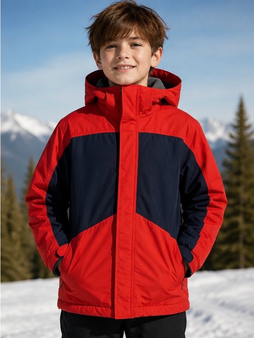 Lands’ End Squall Fleece Lined Winter JacketYouth Large 14-16